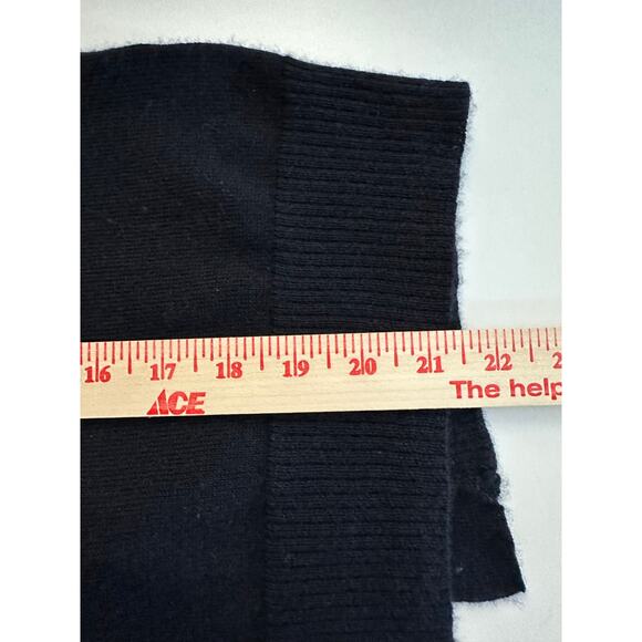 Feel‎ the Piece x Terre Jacobs O/S 100% Cashmere Black Sweater Criss Cross Back - Picture 7 of 9